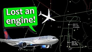 Delta A330 NEO has ENGINE FAILURE on approach at Amsterdam!