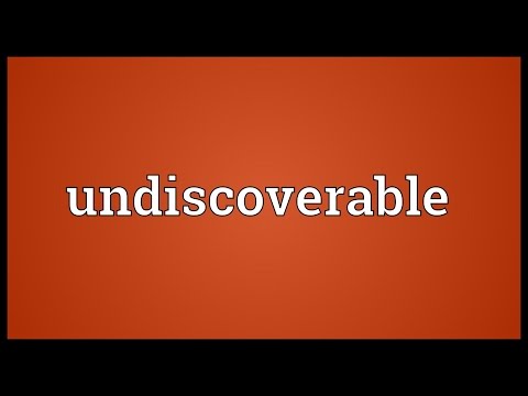 Header of undiscoverable