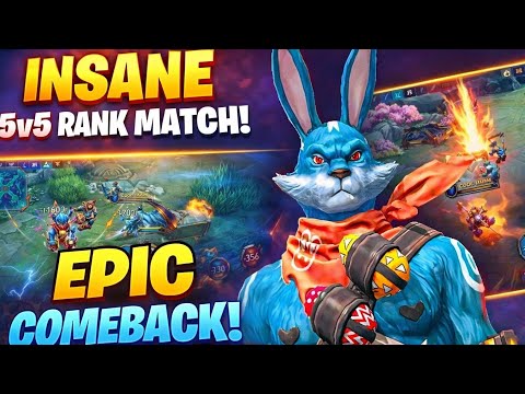 INSANE 5v5 RANK MATCH 😱🔥 | Clutch Comeback in Moba Legend 5v5 | Full Gameplay || #mobalegends5v5