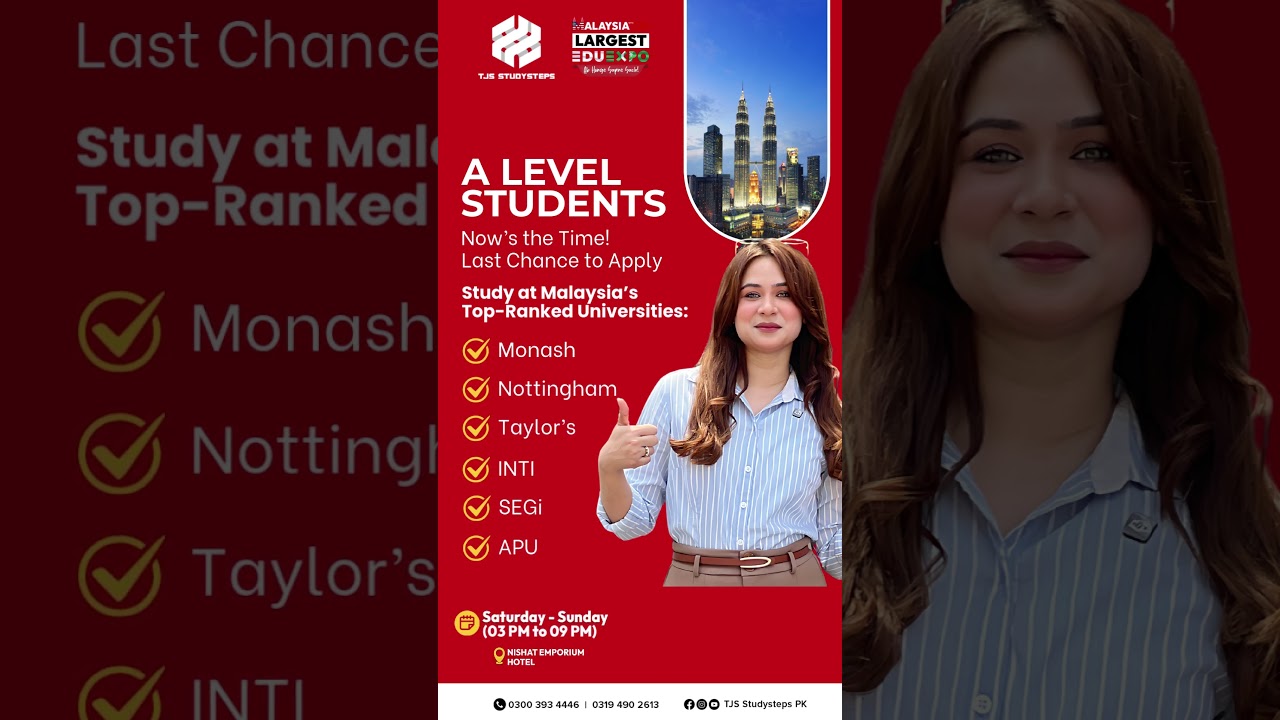 TJS Studysteps PK || Education Expo 2025 || Study In Malaysia || Expo In Lahore || Study Abroad