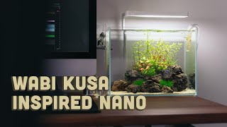 3 Gallon Ultum Nature Systems 3T Tall Nano Aquarium Setup - Wabi Kusa Inspired