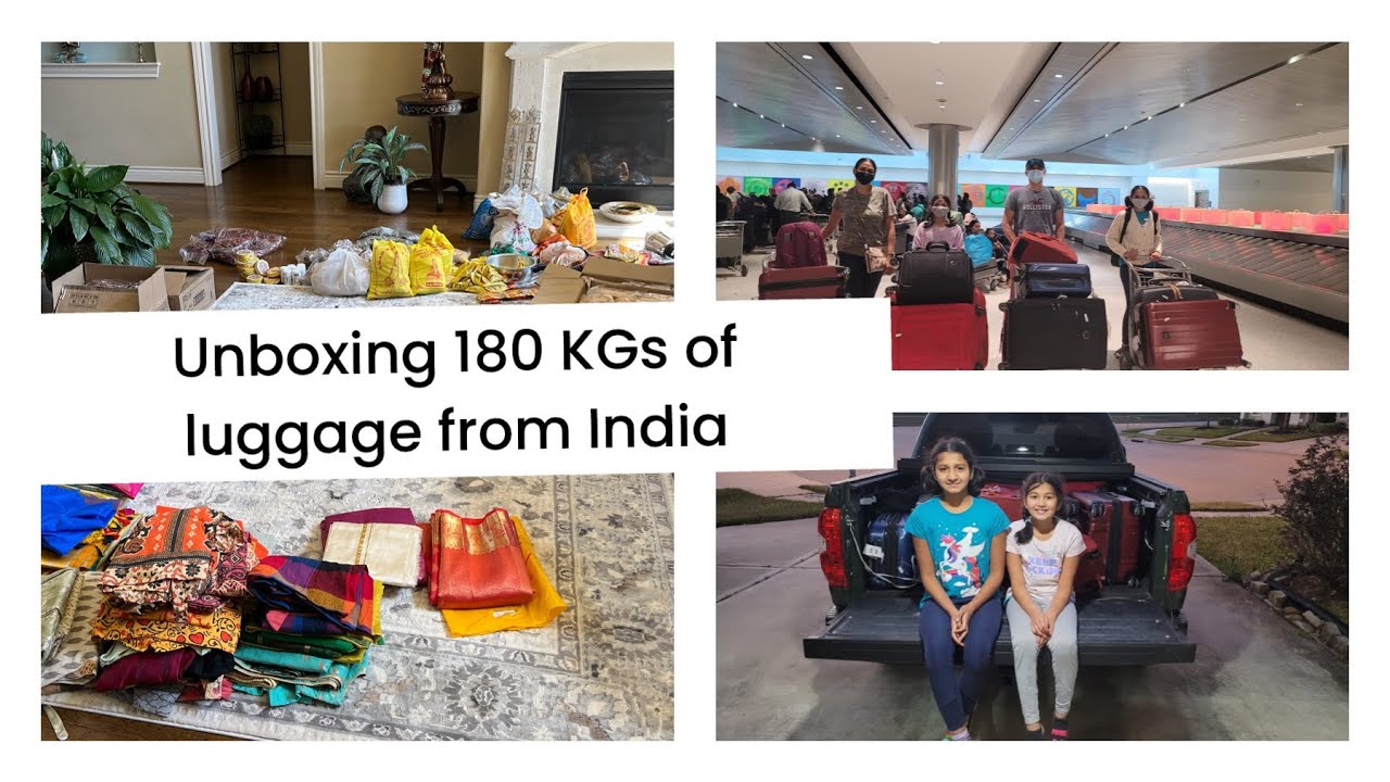 Unboxing India Luggage 180 KG Luggage from India USA Tamil Vlogs