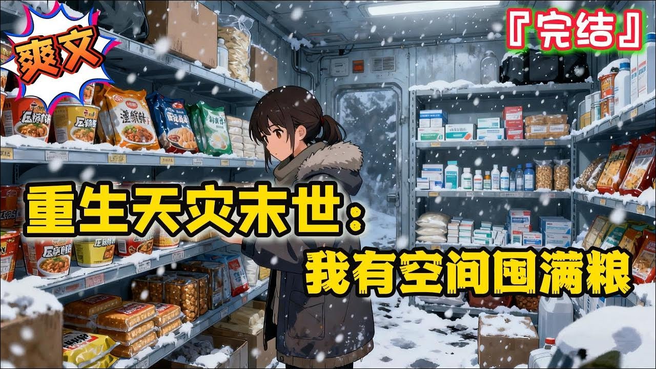 完结《重生天灾末世：我有空间囤满粮》还在嘲笑“极端天气”是炒作，三日后暴雨淹了半座城，三个月后寒潮冻死街头流浪汉，半年后弟弟为抢一块面包被人推下冰崖… #末世 #穿越 #系统 #囤货 #重生 #空间
