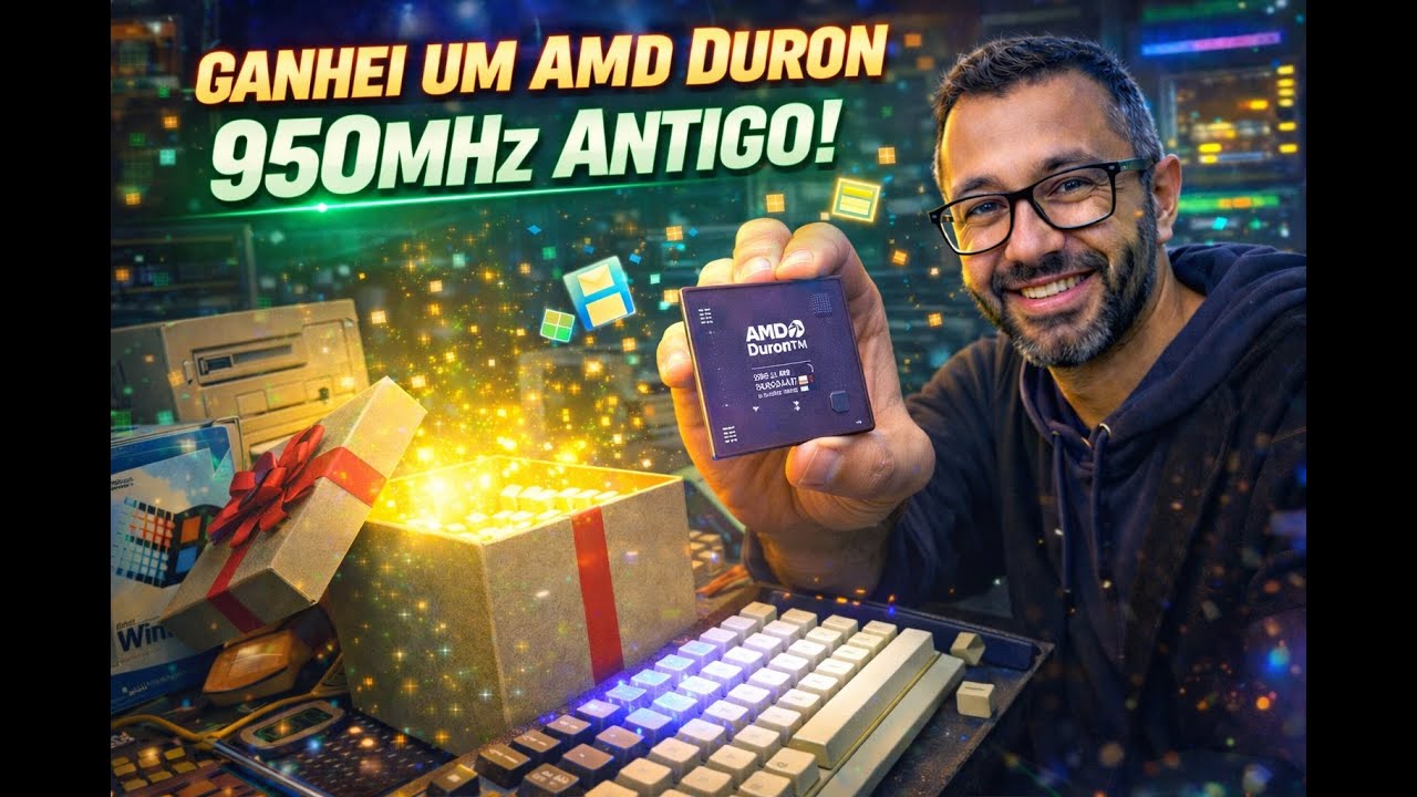 Ganhei um AMD Duron 950MHz de 2002, transformando em um RetroPC