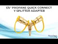 RV 1/4'' Propane Quick Connect Y Splitter Adapter