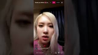 Blackpink Rosé - Instagram Live Part 2 Match 27, 2021