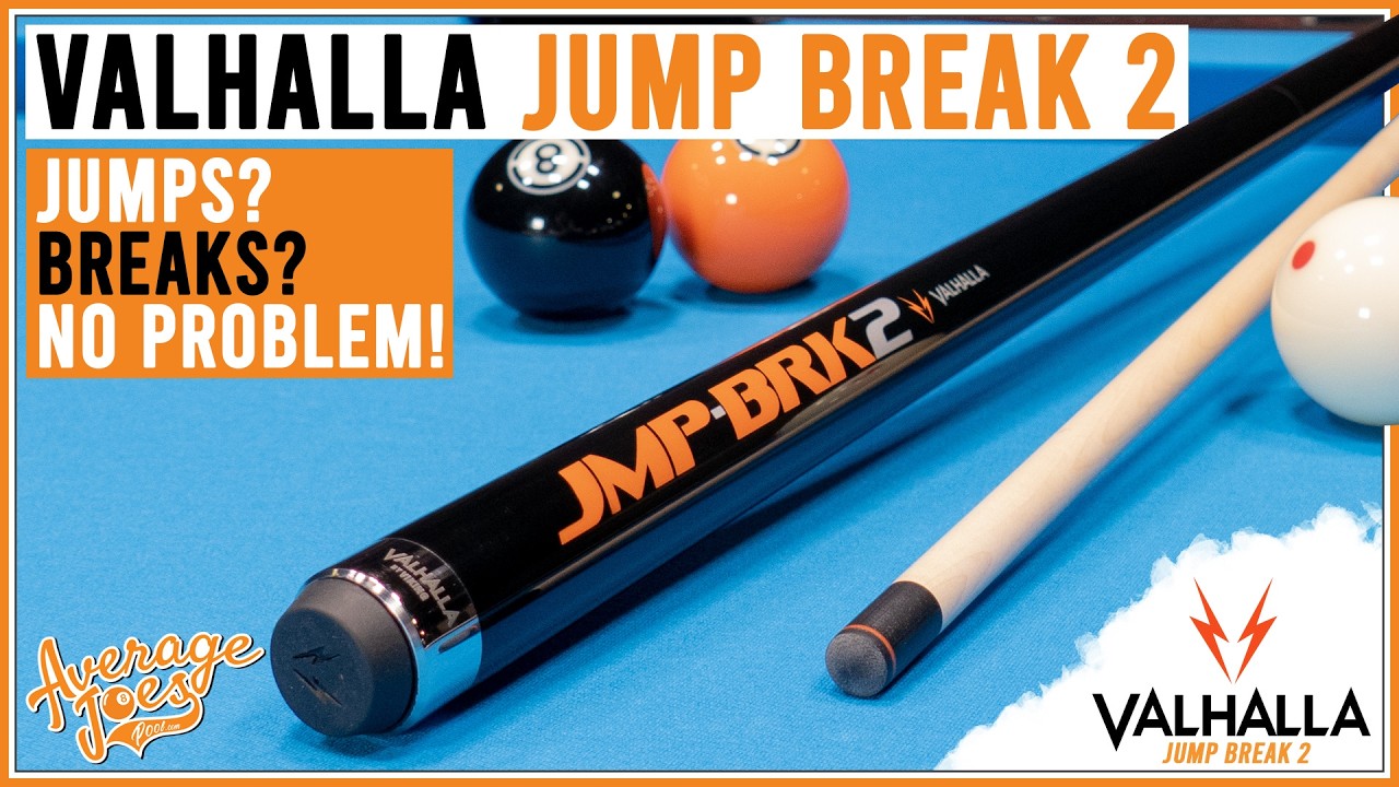 Valhalla Jump Break 2 - 2 shots - 1 Solution! | FULL POOL CUE REVIEW!