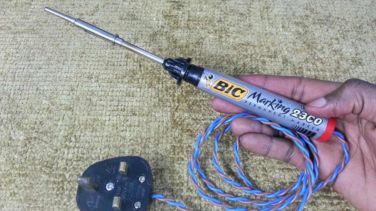 How to make Soldering Iron at home with Pen YouTube
