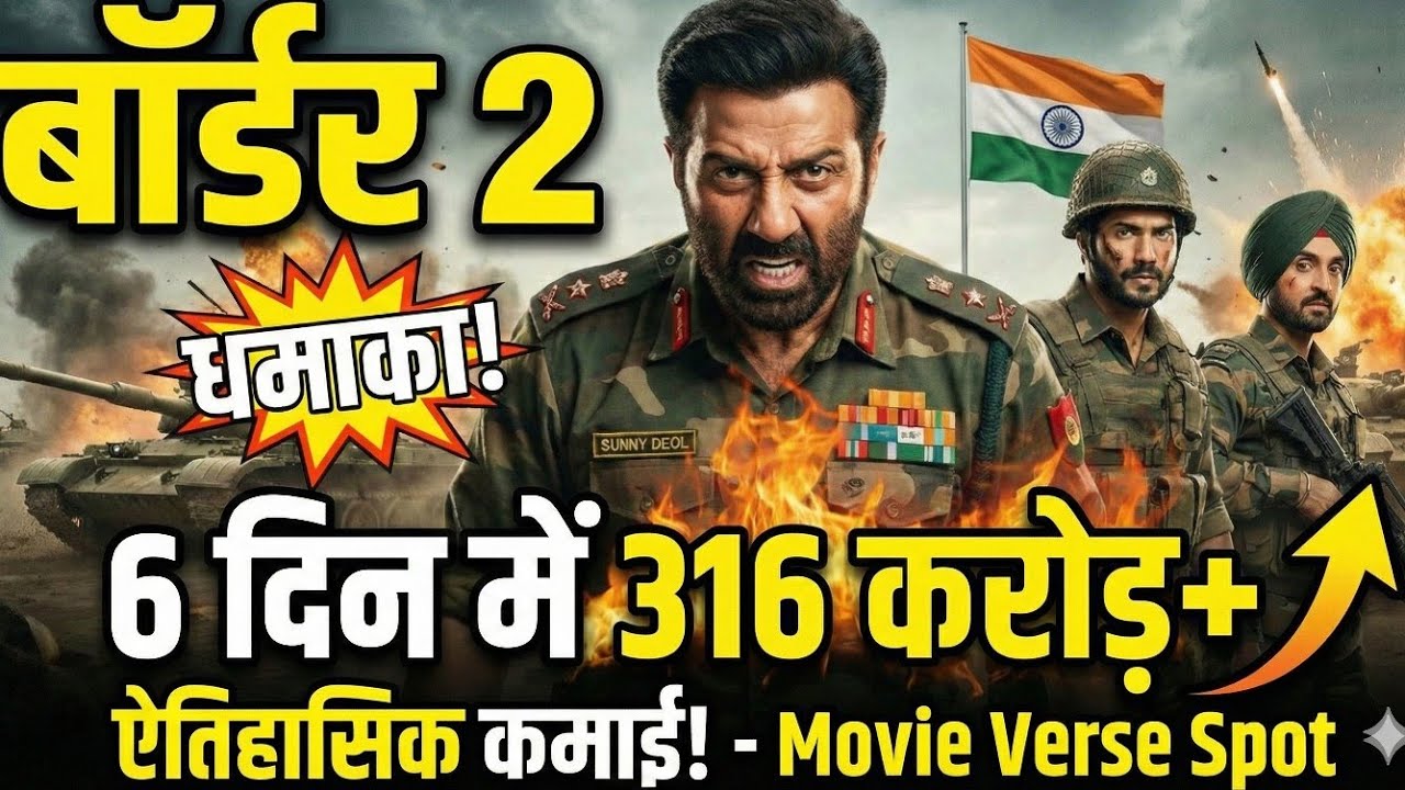 💹Border 2 Box Office Collection Day 6: 300 करोड़ के पार! 😱 Sunny Deol ने रचा इतिहास