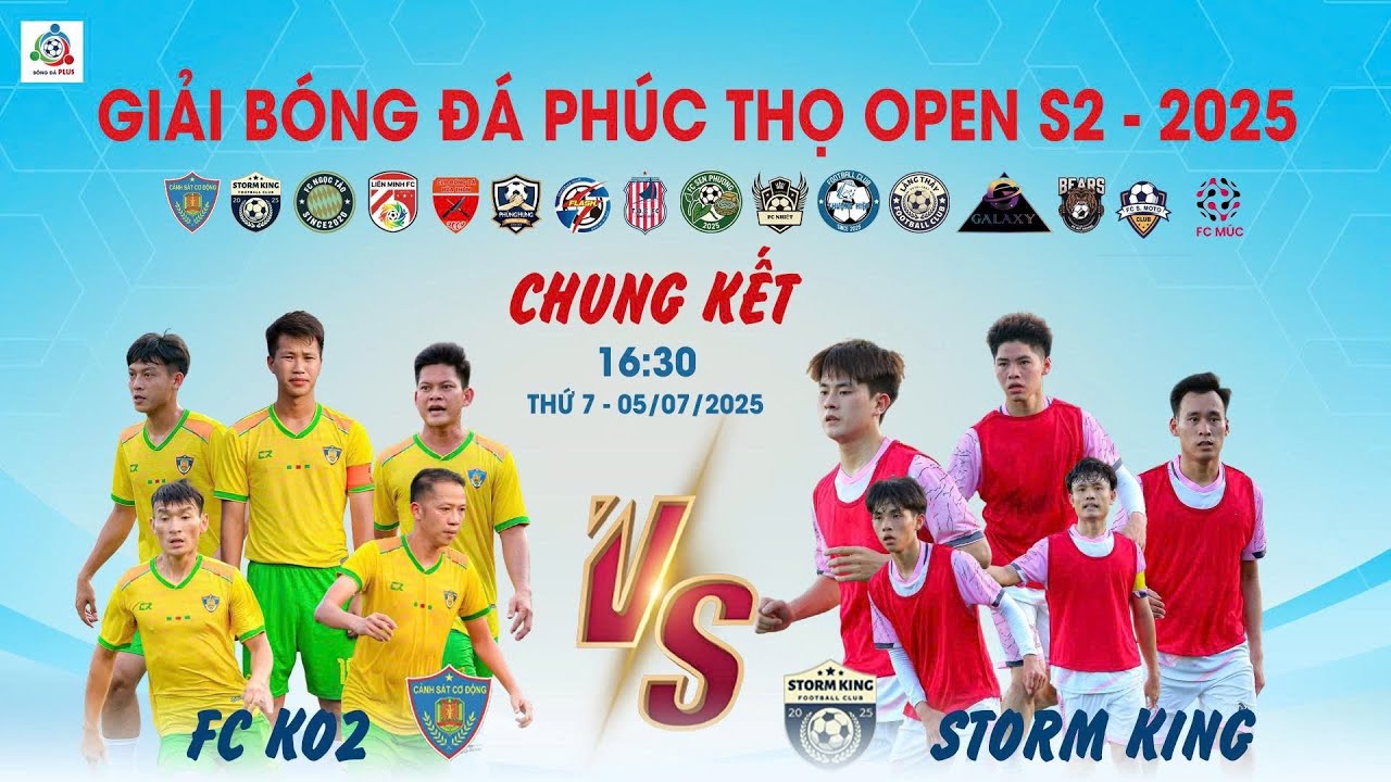 Full Chung Kết | FC KO2 - Storm King | Giải bóng đá Phúc Thọ Open S2-2025