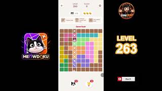 Meowdoku Level 263 walkthrough | full solution