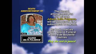 Juliana Zelta Fulgence ~ Short Obituary