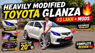 India’s Craziest Modified Toyota Glanza n😱₹3 Lakh + Mods || Fully Customized Exterior & Interior 🔥