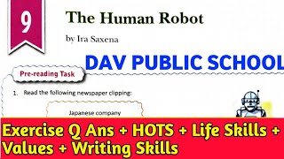 ||DAV Class 7 English Ch-9 The Human Robot Full Solution||DAV Class 7 English||Study||