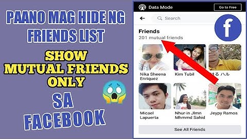 Paano mag Hide ng Friends List Show Mutual friends Only sa Facebook | gamit ang cellphone