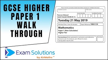 GCSE Maths Edexcel ● June 19 Paper 1 ● Higher Tier ●  Walkthrough (in under 1 hour!) | ExamSolutions