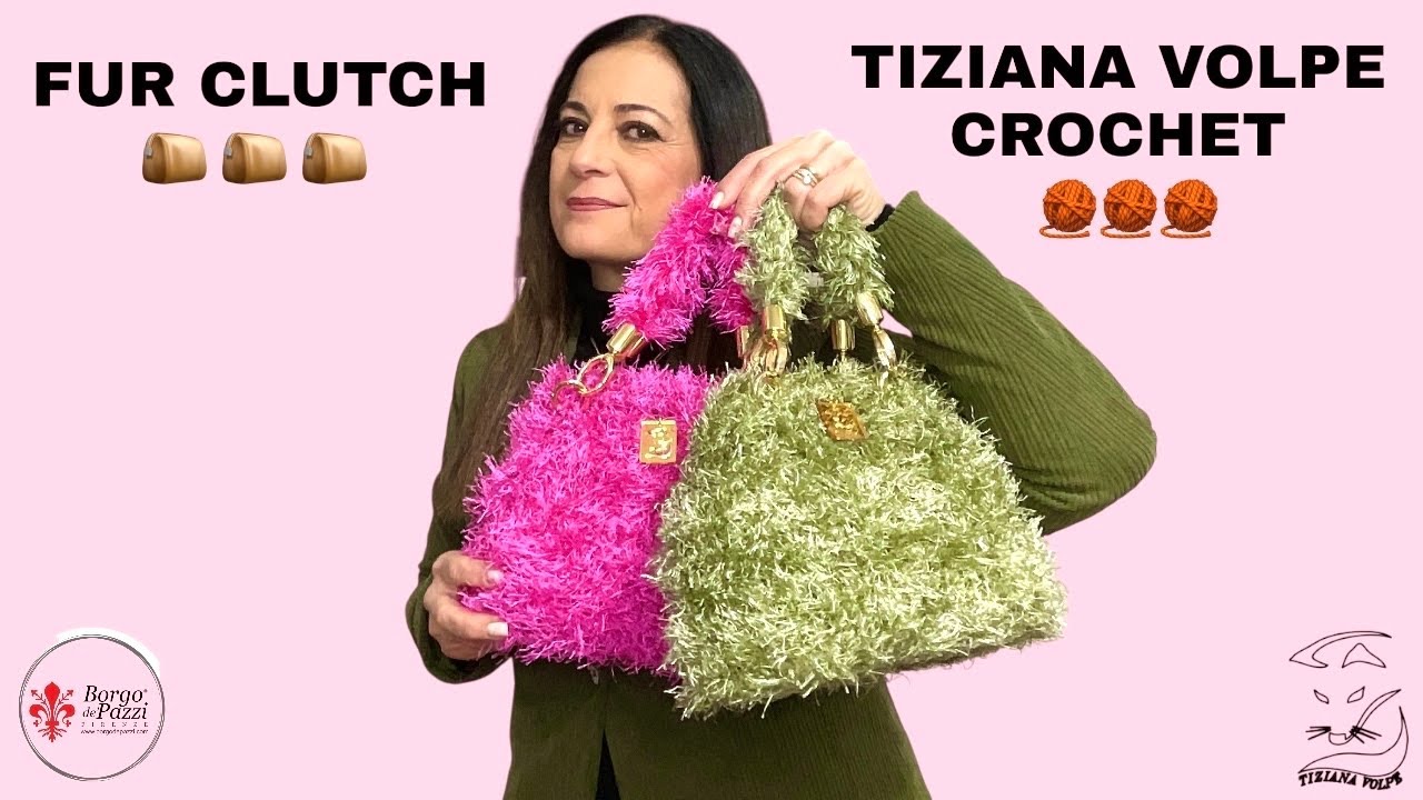 FUR CLUTCH 💚PUNTO ALTO💚INDA FUR💚TIZIANA VOLPE CROCHET💚