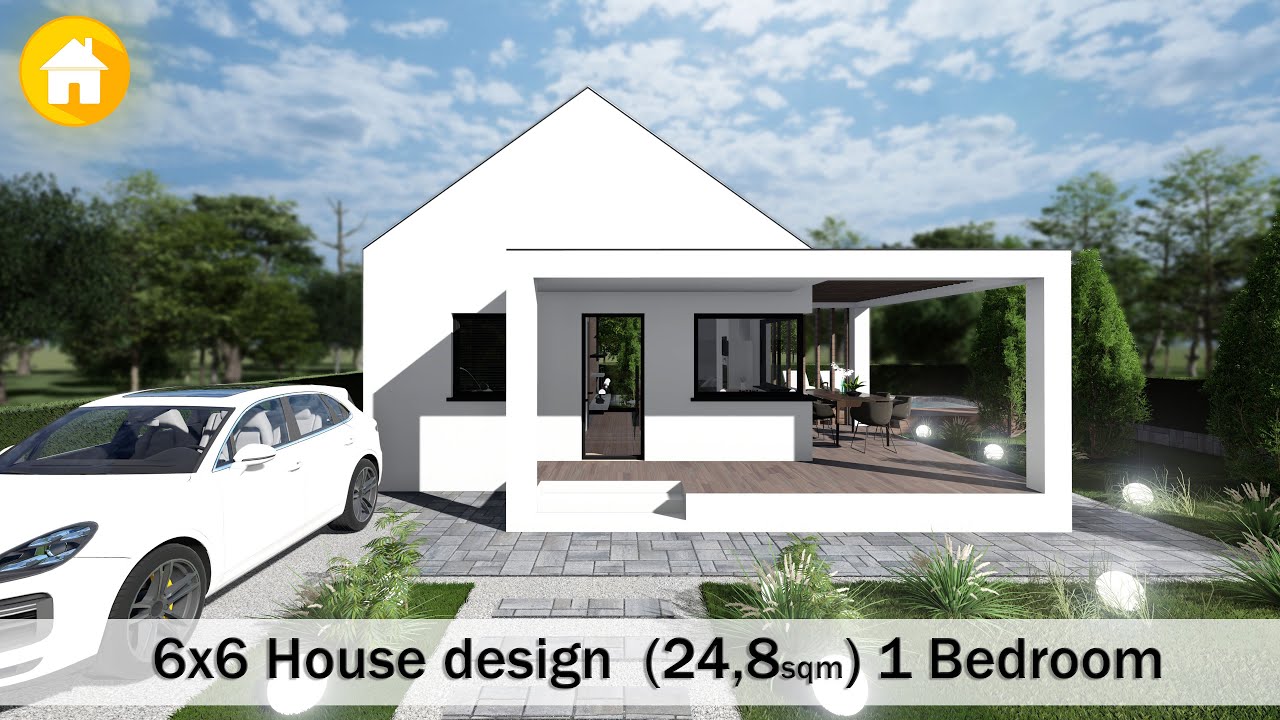 (6x6 Meters) Small house design  idea I House Design I 1 Bedrooms