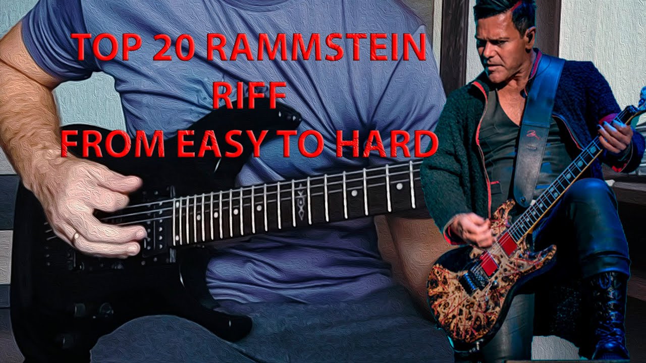 TOP 20 RAMMSTEIN RIFFS from easy to hard - YouTube