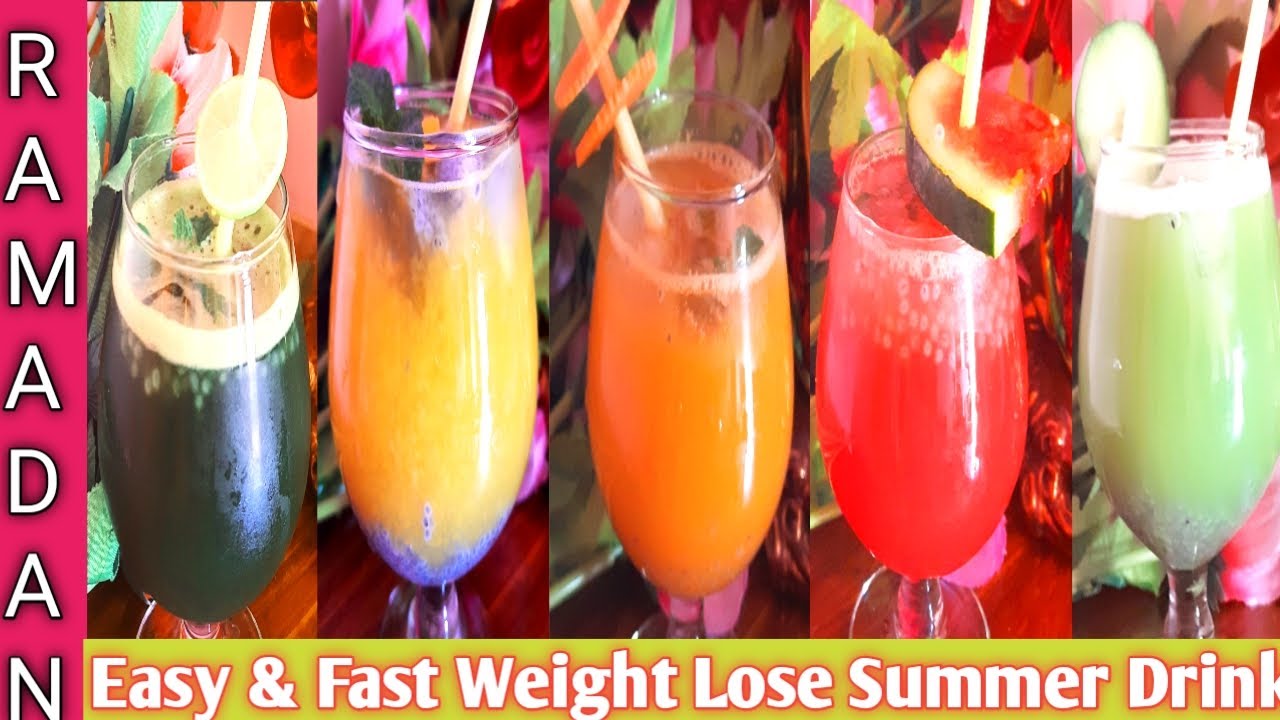 Ramadan summer drinks for weight Lose  | Top 5 Iftar Drinks Recipe For weight Lose in Ramadan