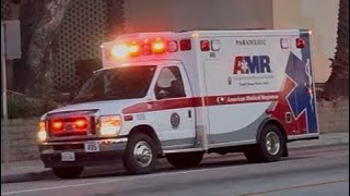 AMR Ambulance 495 Responding Code 3 to a ill person 