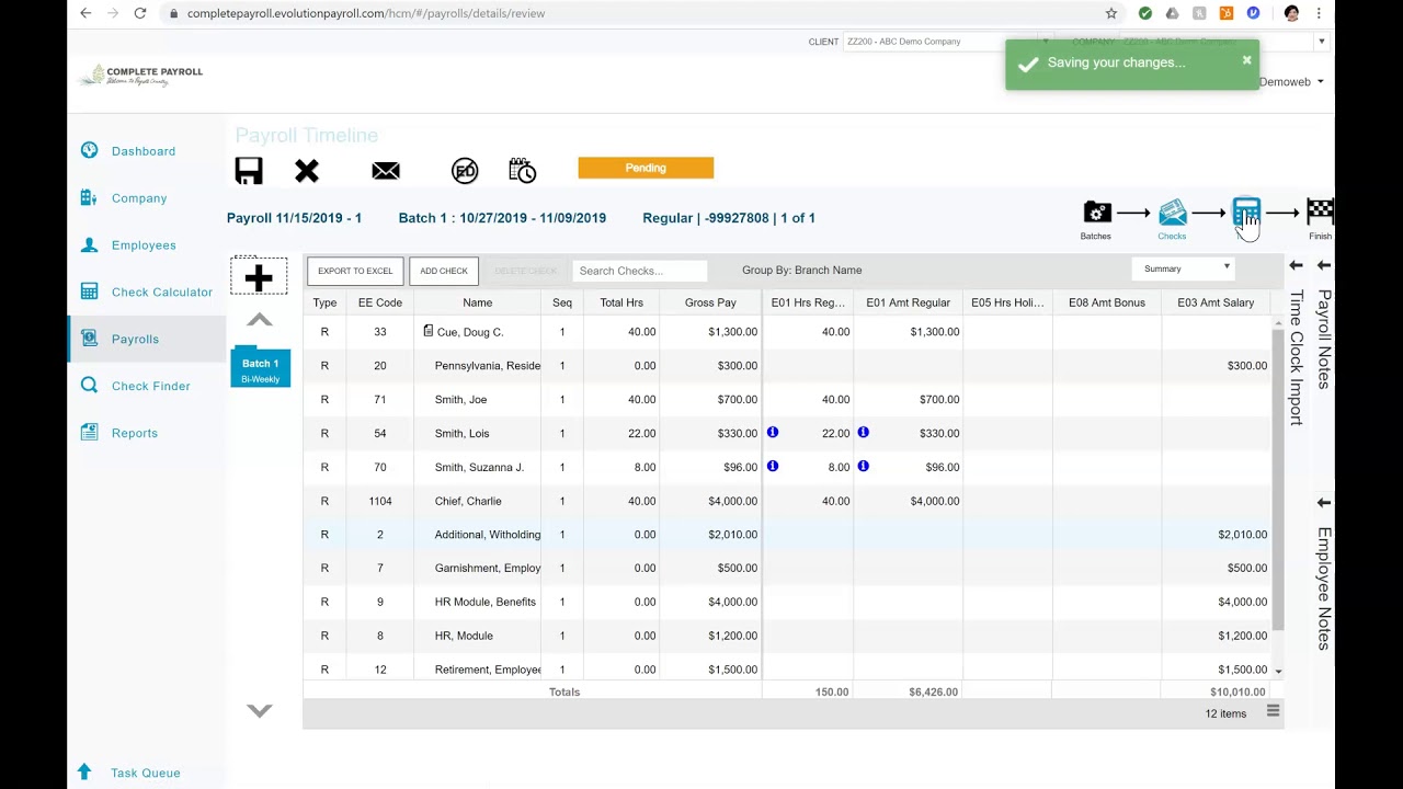 Basic payroll entry in Evolution Payroll YouTube