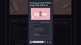 Animated Next Level Slider Using HTML , CSS