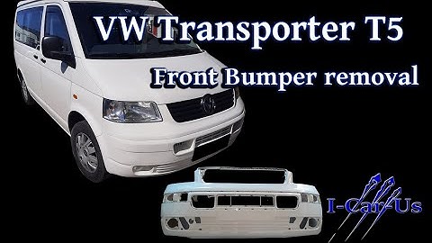 VW Transporter T5 front bumper removal - Tutorial