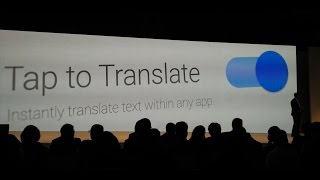 First Demo of Tap to Translate by Google India