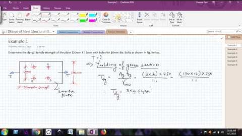 Design of Steel Structural Elements 15CV62 Tension Members Ex 1
