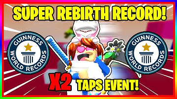 TAPPING SIMULATOR *X2 TAPS EVENT UPDATE!* HOW TO SUPER REBIRTH IN 1 MINUTE AND 5 SECONDS!!! - Roblox
