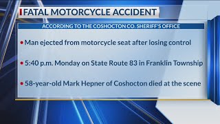 Coshocton man died after being ejected from motorcycle