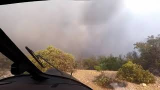 Helicopter rescues people, dogs from wildfire