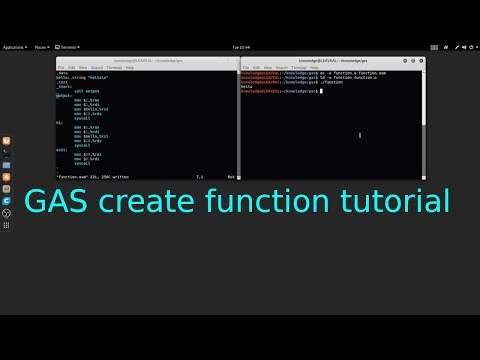 GAS x64 GNU Assembler create function tutorial in Linux
