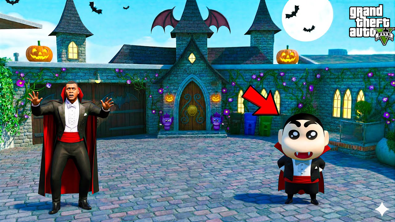 GTA 5 : Franklin and Shinchan Become VAMPIRE  In GTA 5 !