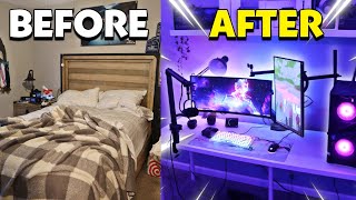 Transforming My MESSY Room Into My DREAM Gaming Setup!