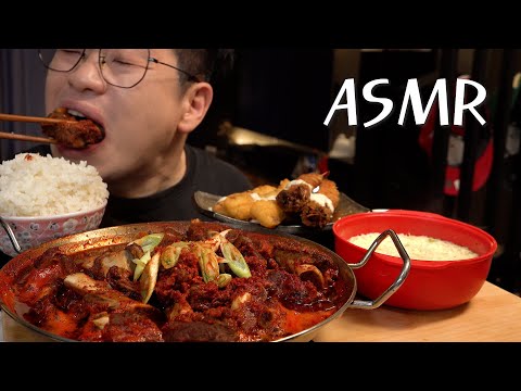 ASMR 먹방창배 매운갈비찜 오랜만에 매갈 계란찜 새우튀김 오징어튀김 마늘장아찌 양념고추지 maeun <strong>galbi</strong> <strong>jjim</strong> eatingshow realsound koreanfood