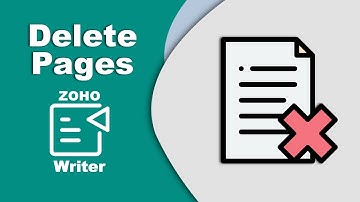 How to delete pages in Zoho Writer