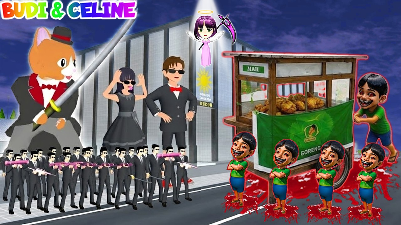 Yuta Mio Bocil Yakuza VS MAIL EXE RAKSASA |Yakuza Panggil Catbutler Raksasa| Sakura School Simulator