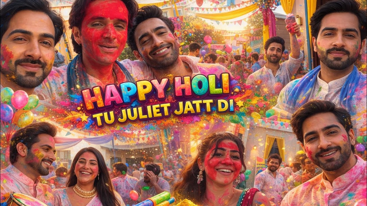 Holi celebration | with Heer & Nawab | Tu Juliet Jatt Di | #happyholi #vlog 
