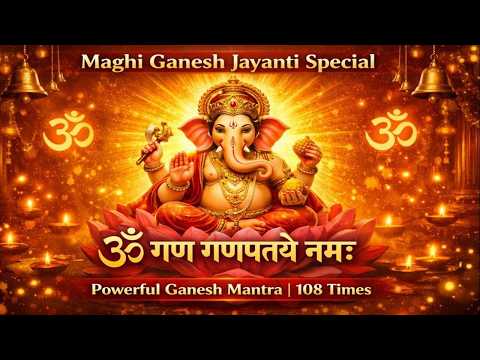 "LIVE"🔴 Powerful Ganpati Mantra | Om Gan Ganpataye Namo Namah | Powerful Ganesh Mantra 108 Times
