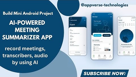 AI-Powered Meeting Summarizer App | Flutter Mini Project | Record, Transcribe &  Meetings with AI
