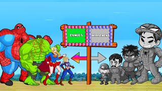 ALL Team HULK, SPIDERMAN & SUPERGIRL: Rescue SUPERHERO Baby from MISSING COLORS |EVOLUTION Animation