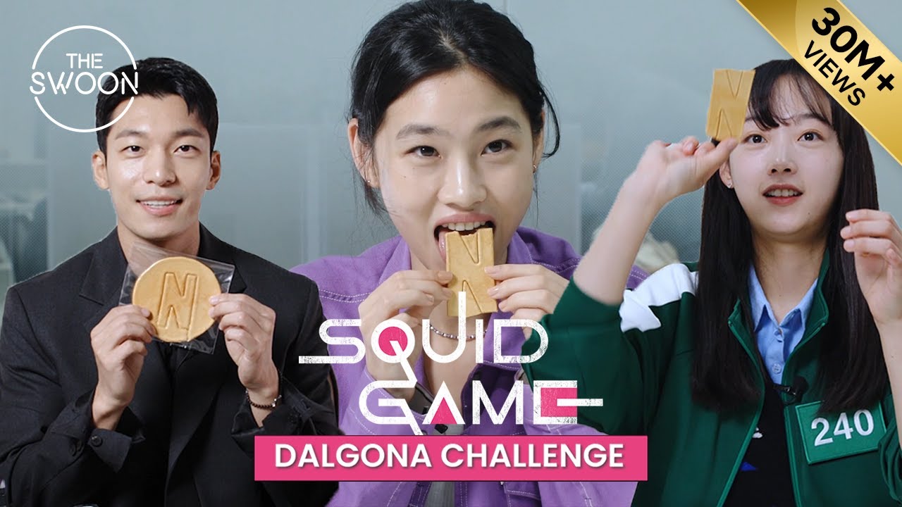 Squid Game stars take on the Dalgona Challenge [ENG SUB]