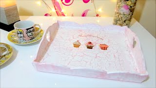 DIY crafts: vintage crackle cardboard tray - Isa ❤️ Subscribe: https://goo.gl/Z4gZIS Featured video is a tutorial where I show you step by step to make a vintage style tray is made of