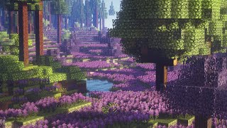 Minecraft except you're in a lavender field and it's beautiful outside | Ambient Minecraft (10 min)