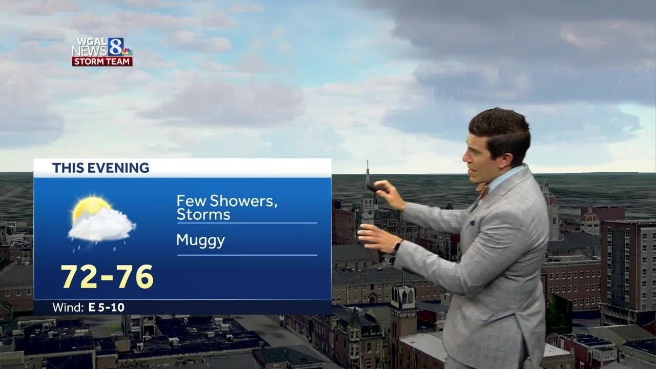 Cold front brings scattered storms, cooler Sunday - YouTube