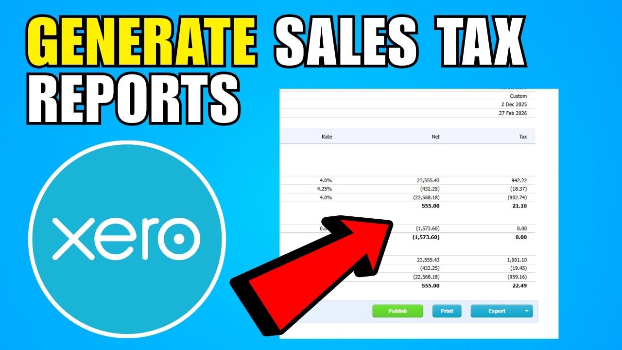 How To Generate Sales Tax Reports In Xero (2026) (Complete Guide) - YouTube