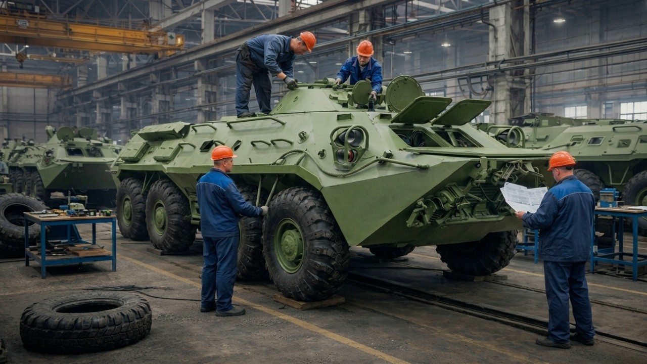 Inside the BTR-80 Factory — How Russia Builds the Legendary 8×8 Armored Vehicle