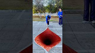 Special effects: Time tunnel appears underground in hotspot park kskssj #funny